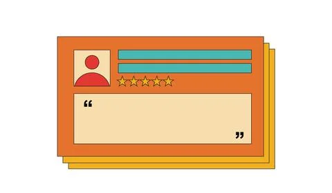 Design element rectangle review star bold retro unique Stock Illustration