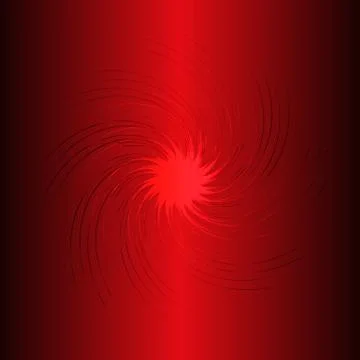 Design element, red lines in a circle on a black and red background Stock Illustration