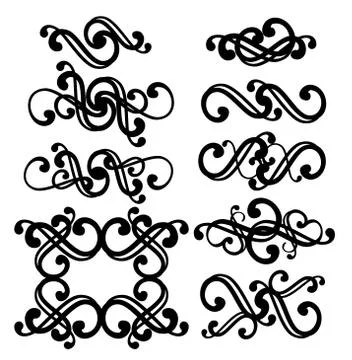 Design element set on white background. EPS10 vector illustration Stock Illustration