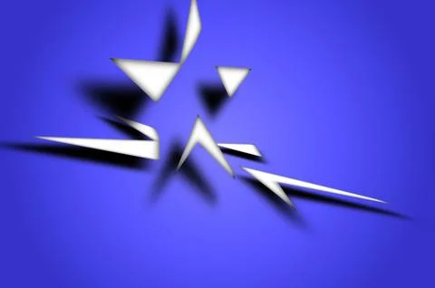 Design element shadow star with blue background Fotos de archivo