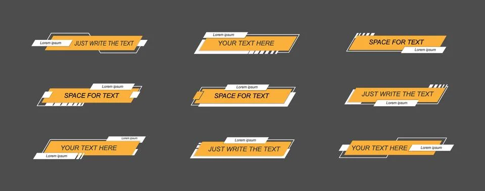 A design element for text information or titles. A template for the design .. Stock Illustration