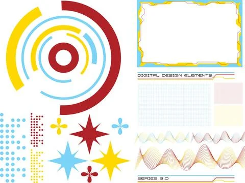 Design elements 3 A collection of elements that could be used to make up a... 스톡 사진