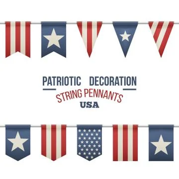 Design elements for 4th of july, memorial day, presidential election. 스톡 일러스트