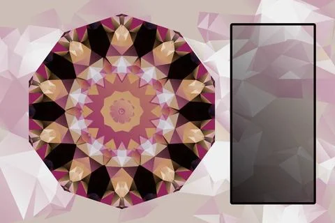 Design elements with abstract blank banner. Mandala design. Abstract ethni... Foto stock