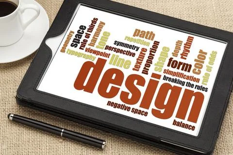  design elements and rules design elements and rules - a word cloud on a d... Stockfoto's