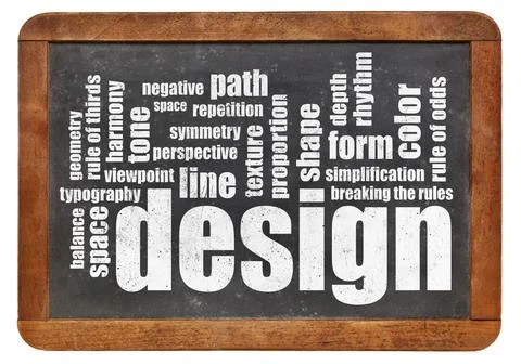  design elements and rules design elements and rules word cloud on a vinta... Foto stock