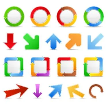 Design elements with arrows Stock Illustration
