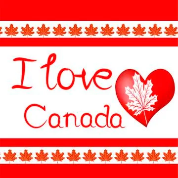 Design elements for Canada Day first of July. Vector Stock Illustration