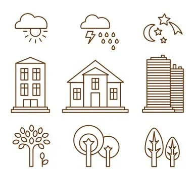 Design Elements for City Illustration or Map 스톡 일러스트