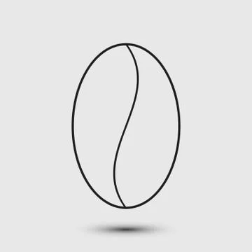 Design elements of coffee beans on a white background 스톡 일러스트