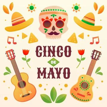 Design elements collection for cinco de mayo celebration Stock Illustration