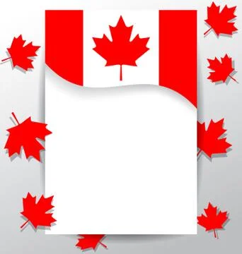 Design elements  flag for the national day of Canada Stock Illustration