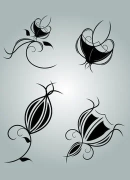 Design elements - flowers Illustrazione stock