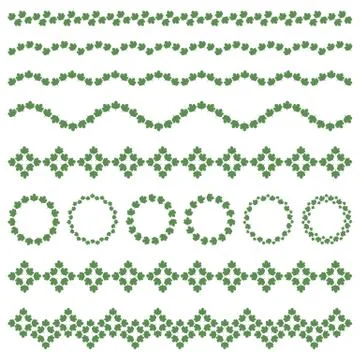 Design elements in the form of herbal ornament Stock Illustration