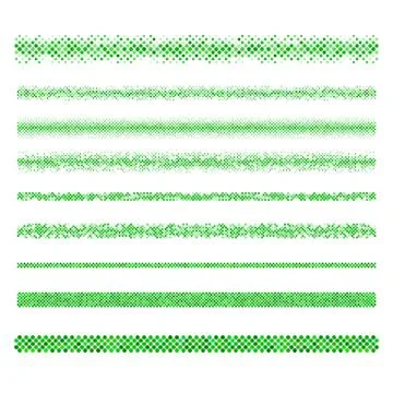 Design elements - green mosaic page dividers イラスト素材