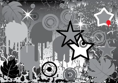 Design elements on grunge background. Stock Illustration