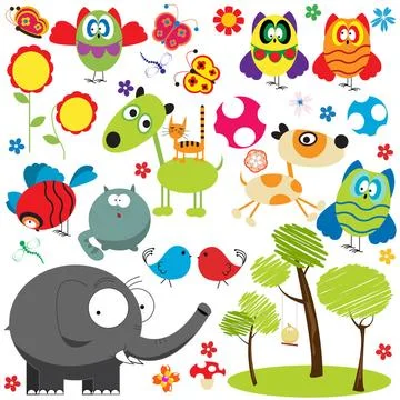 Design elements illustration Large set of design elements over white backg... Foto stock