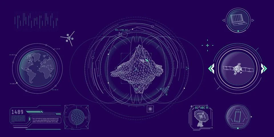 Design elements for infographic of big data. Illustrazione stock
