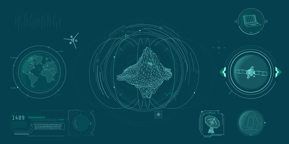 Design elements for infographic of big data. Illustrazione stock