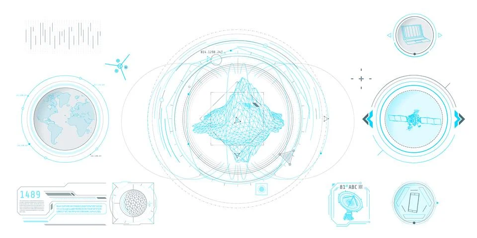 Design elements for infographic of big data. Stock Illustration