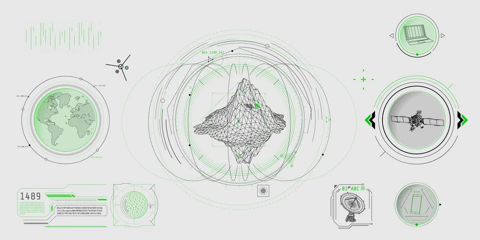Design elements for infographic of big data. 스톡 일러스트