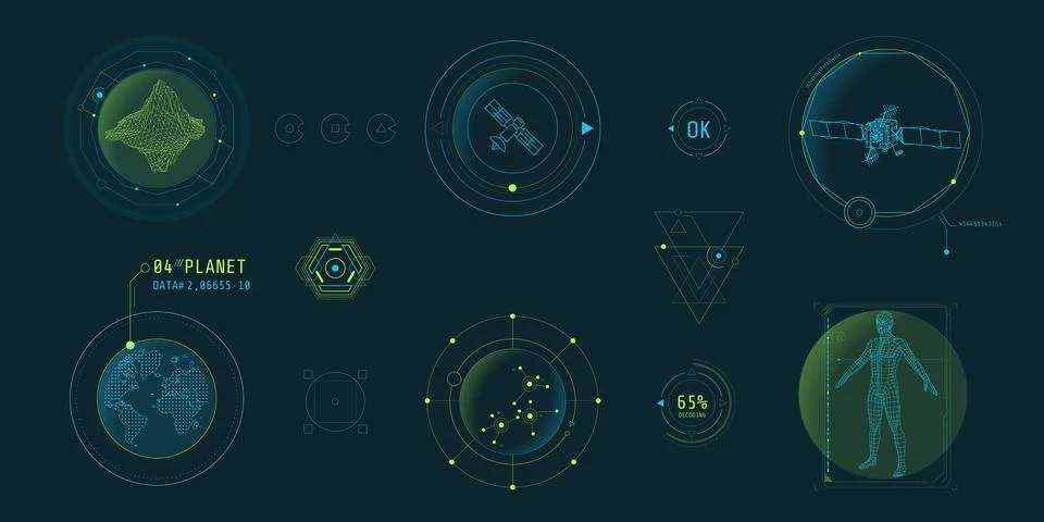 Design elements for infographic of data communication. イラスト素材