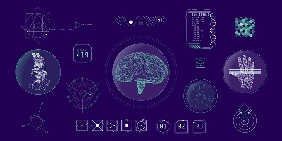 Design elements for infographic of data communication. Stockillustratie