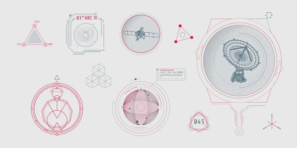 Design elements for infographic of data communication. Stock Illustration