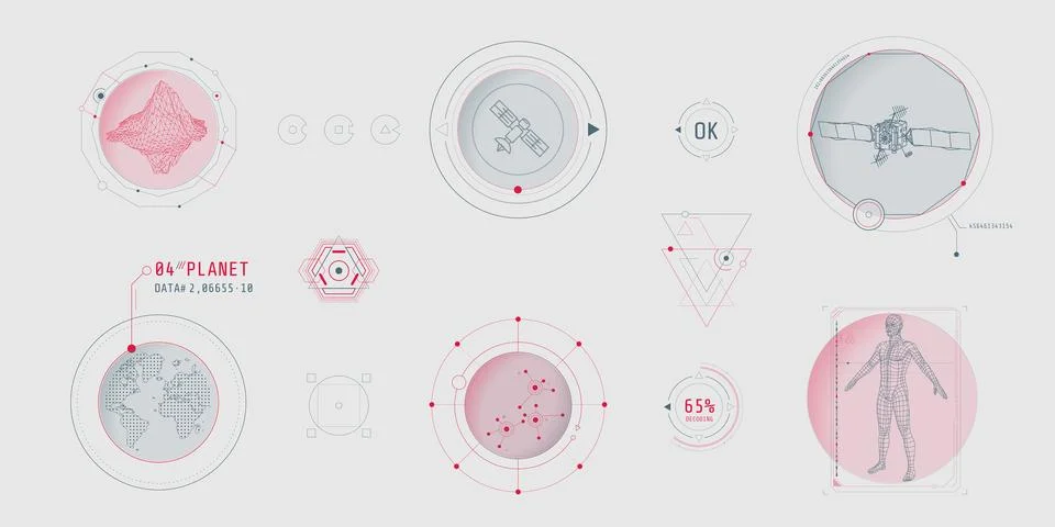 Design elements for infographic of data communication. イラスト素材