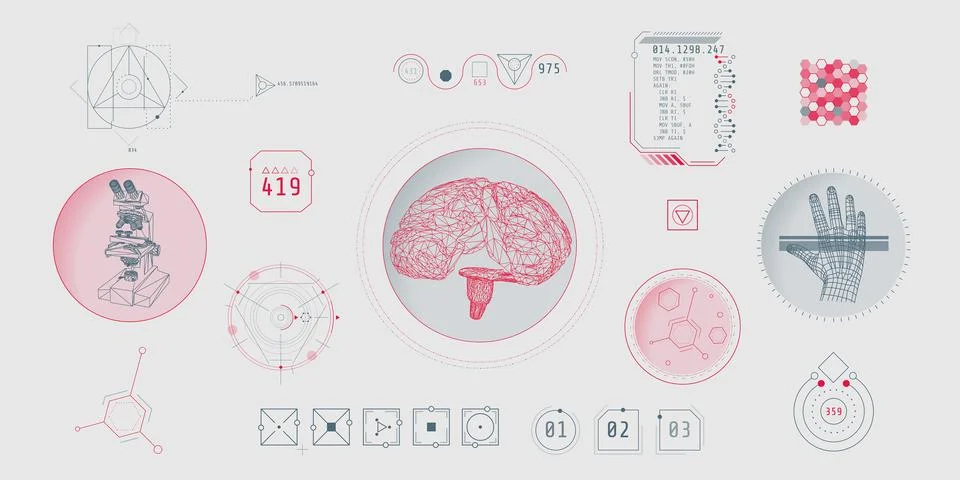 Design elements for infographic of data communication. Stockillustratie