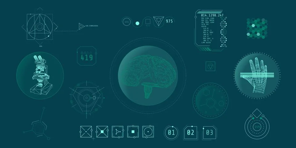 Design elements for infographic of data communication. Stock Illustration