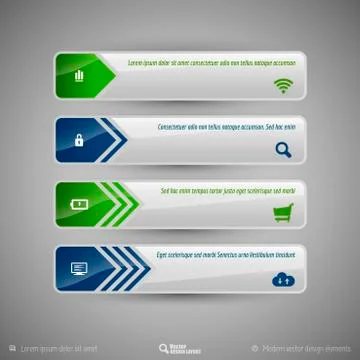 Design elements for infographics, layout, web pages... Modern symbols on the  Stock Illustration