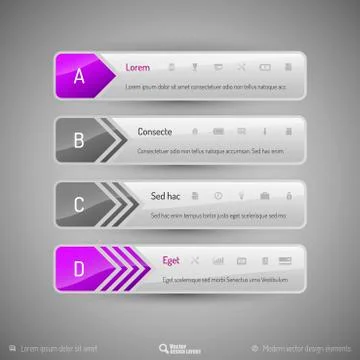 Design elements for infographics, layout, web pages... Modern symbols on the  Stock Illustration