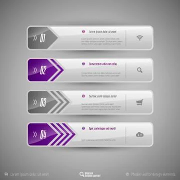 Design elements for infographics, layout, web pages... Modern symbols on the  Illustrazione stock