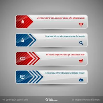 Design elements for infographics, layout, web pages... Modern symbols on the  Illustrazione stock