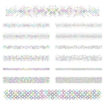 Design elements - multicolor divider line set Stockillustratie