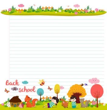 Design elements for notebook, diary. Goodbye summer. Hello autumn イラスト素材