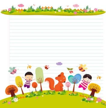 Design elements for notebook, diary. Goodbye summer. Hello autumn Stock Illustration