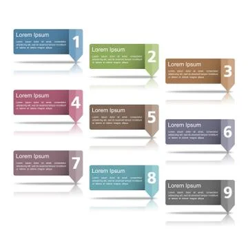 Design Elements with Numbers Stock Illustration