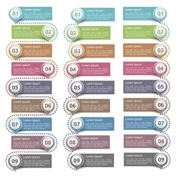 Design Elements with Numbers Stockillustratie