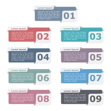 Design Elements with Numbers Illustrazione stock