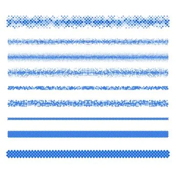 Design elements - pixel text divider line set イラスト素材