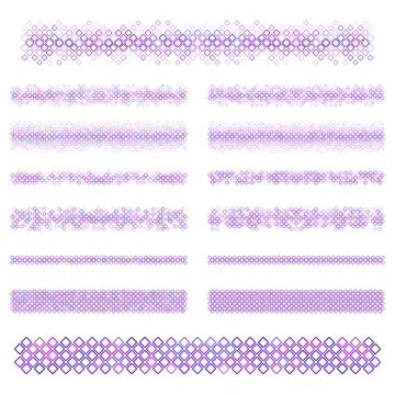 Design elements - purple divider line set 库存插图