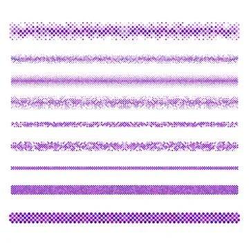Design elements - purple page divider line set Stockillustratie
