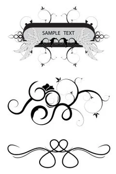 Design elements set Illustrazione stock