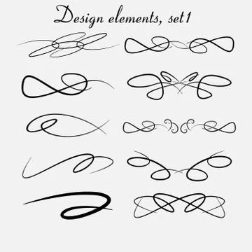 Design elements, set Stock Illustration