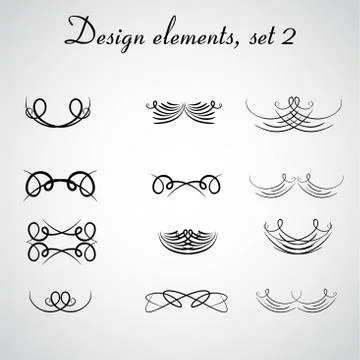 Design elements, set 스톡 일러스트