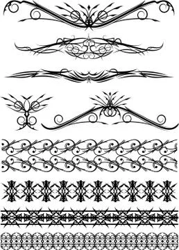 Design elements for tattoo Stock Illustration