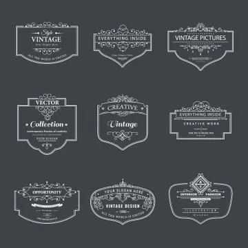 Design elements template. Illustrazione stock
