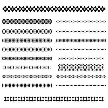 Design elements - text divider line set Stock Illustration